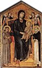 Madonna Enthroned with the Child, St Francis St. Domenico and two Angels by Giovanni Cimabue